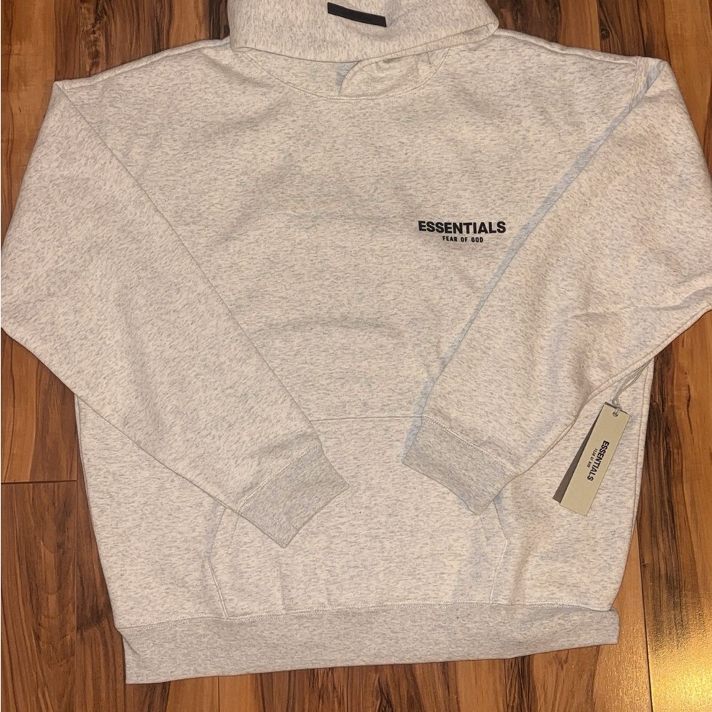 Essentials Light Gray Men's Hoodie